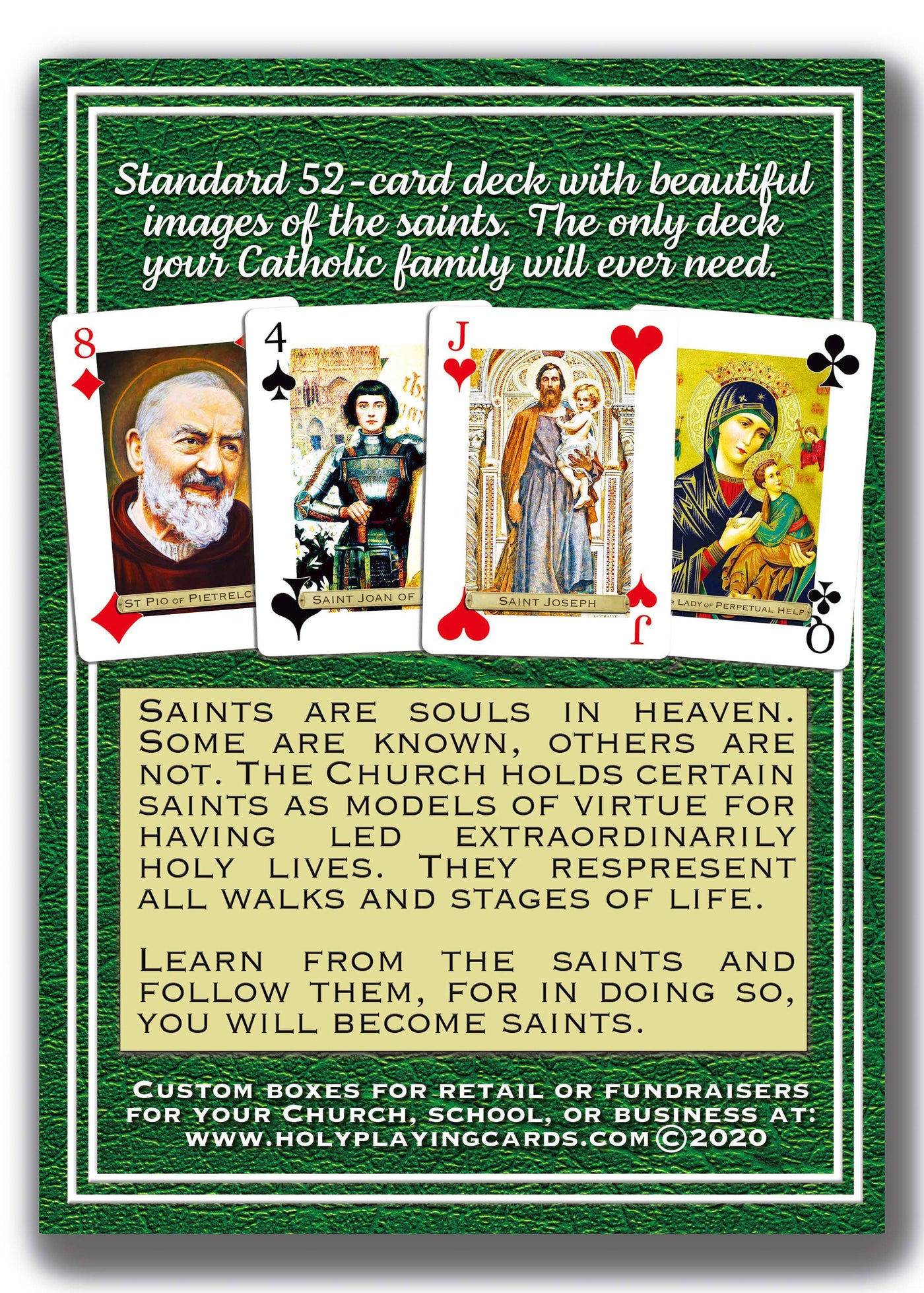 Holy Playing Cards:  Saints Edition