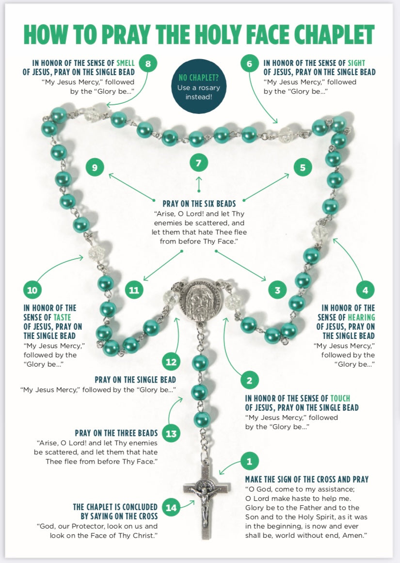 The Holy Face Chaplet with a How to Pray the Holy Face Chaplet holy ca ...