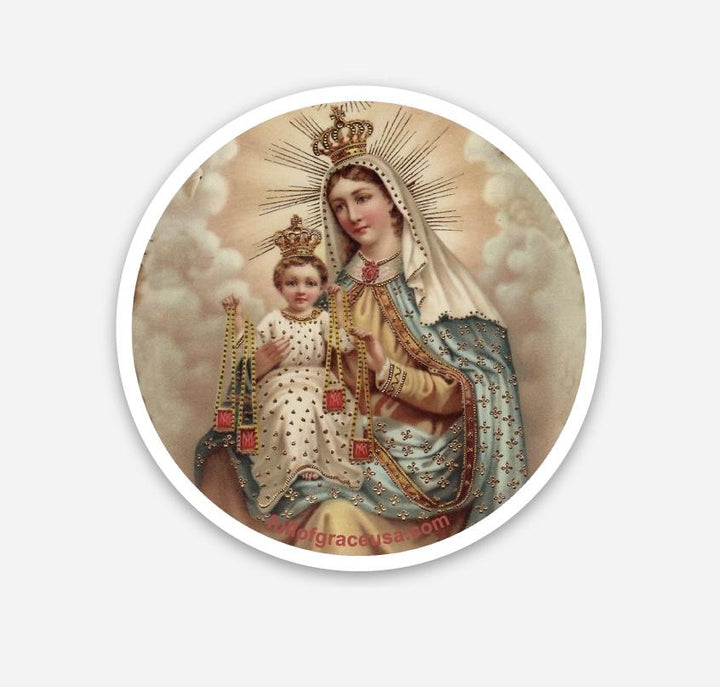 Our Lady of Mt. Carmel & Jesus Sticker Decal