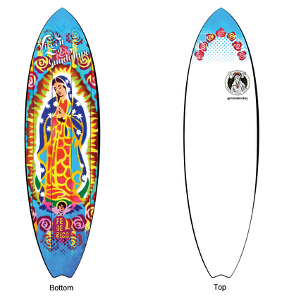 La Virgen de Guadalupe Surfboard - Hybrid Model*