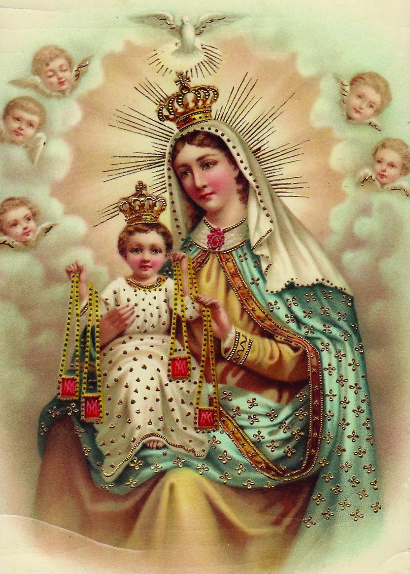 Our Lady of Mt. Carmel Vintage Print 5X7