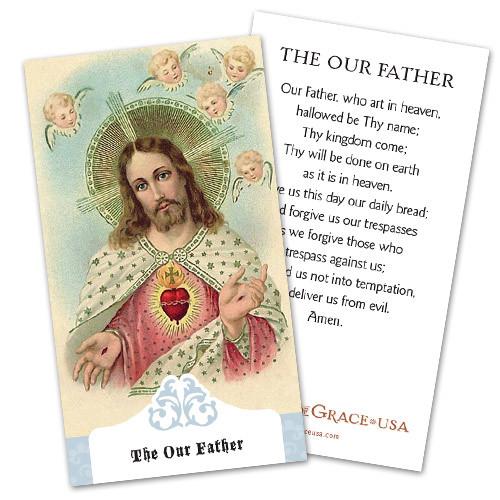 Our Father Holy Cards