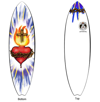 The Sacred Heart Surfboard - Hybrid Model*