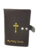Holy Card Collection Book - Brown Leatherette