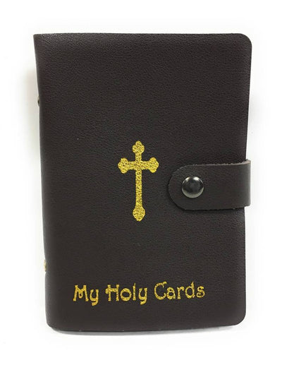 Holy Card Collection Book - Black Leatherette